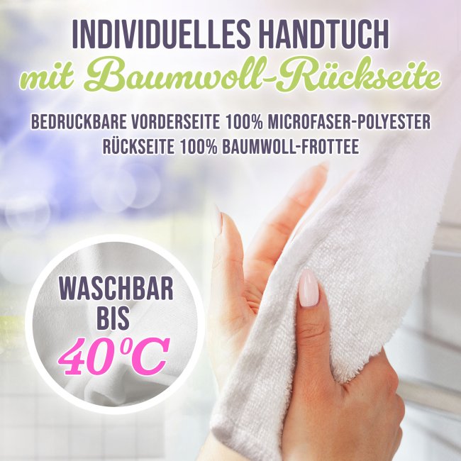 Handtuch mit Spruch - Schni Schna-ich hab mein ABI - blau - in zwei Gr&ouml;&szlig;en