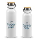 Trinkflasche mit Name - Trommler Liebe - 500 ml und 750 ml