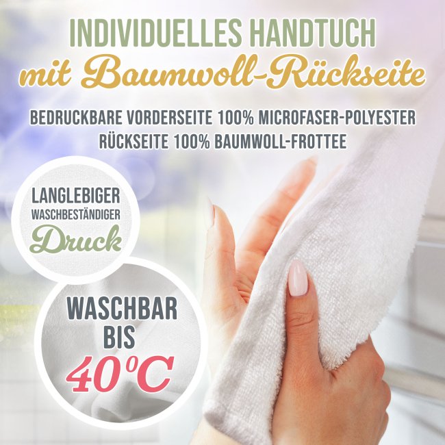 Handtuch - Allerbeste Mama - mit 4 Fotos - 100 x 50 cm