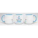 Tasse Stolzer Vater - Innen &amp; Henkel Blau