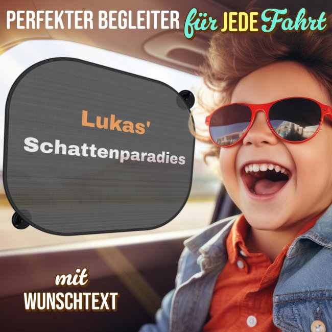 Auto-Sonnenschutz selbst gestalten mit Wunschtext - 2er-Set