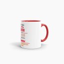 Tasse Stolze Chefin - Rot/Orange - Keramik Innen &amp;...