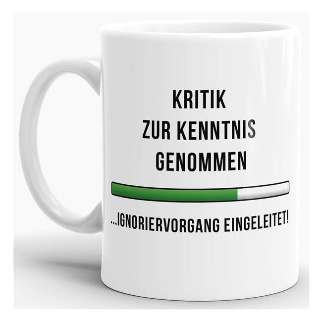 Tasse - Kritik zur Kenntnis genommen