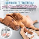 Pfotenhandtuch f&uuml;r Tiere - Hunde Pfote - mit Name -...