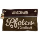 Pfotenhandtuch f&uuml;r Tiere - Pfotenhandtuch - mit Name...