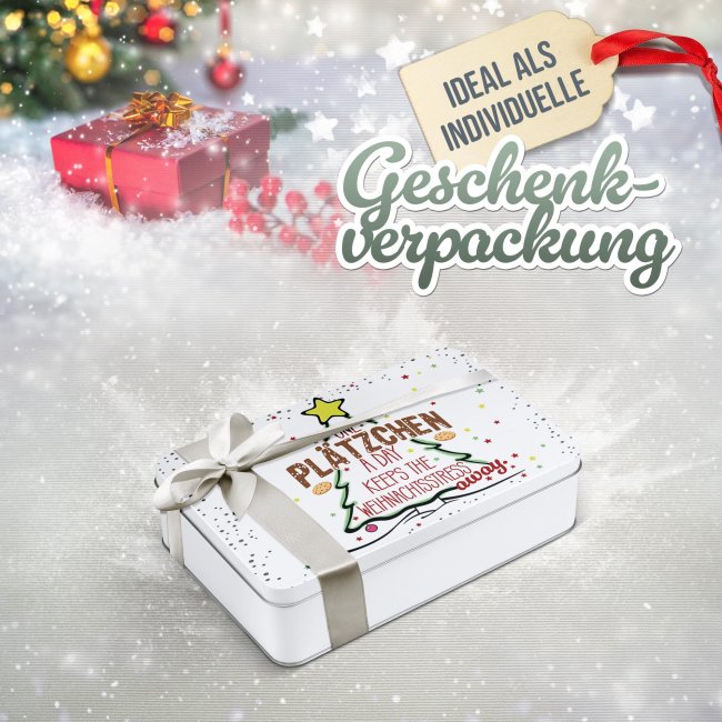 Weihnachtspl&auml;tzchen-Dose - one Pl&auml;tzchen a day - 450 ml