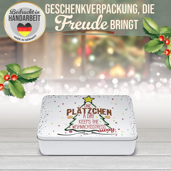 Weihnachtspl&auml;tzchen-Dose - one Pl&auml;tzchen a day - 450 ml