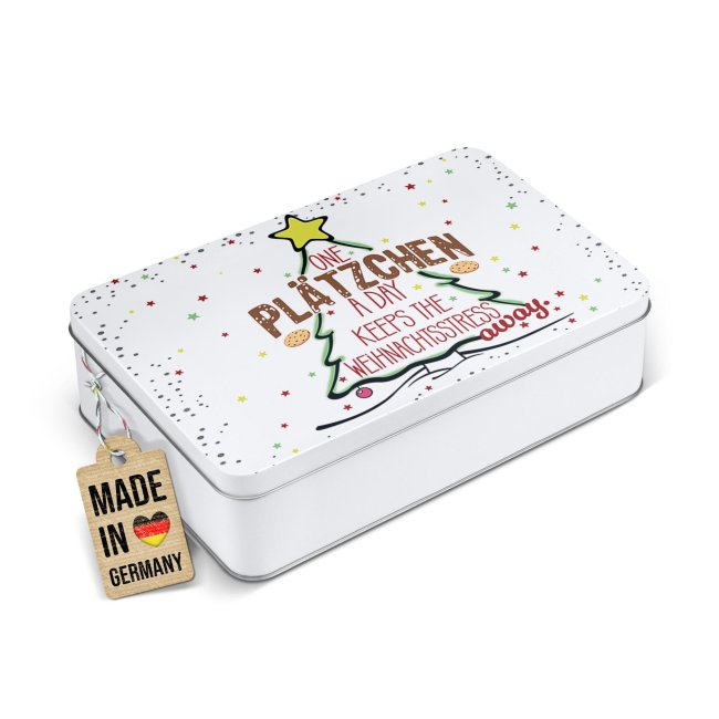 Weihnachtspl&auml;tzchen-Dose - one Pl&auml;tzchen a day - 450 ml