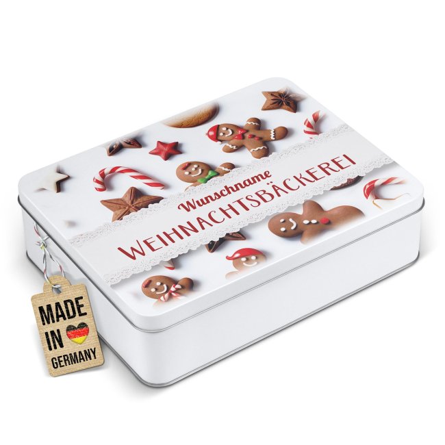 Pl&auml;tzchendose - Weihnachtsb&auml;ckerei - mit Name - 2500 ml