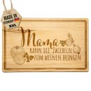 Gro&szlig;es Schneidebrett mit Gravur - Mama kann...