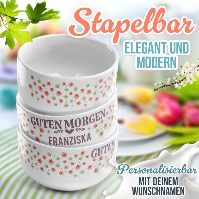 M&uuml;slischale - Guten Morgen - mit Name - 500 ml