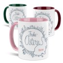 Personalisierte Tasse - Frohe Ostern - Hase Kontur - mit...