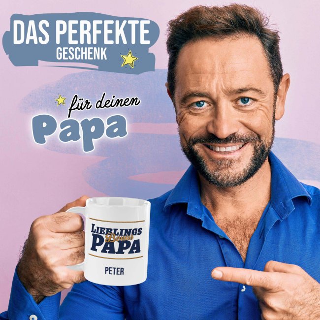 Tasse mit Spruch - Lieblings Bonuspapa