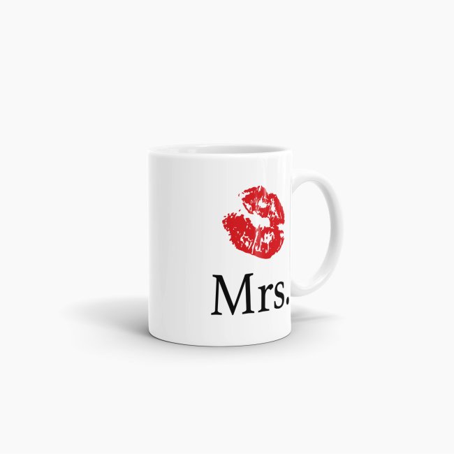 Tasse f&uuml;r Sie Mrs. mit Kussmund