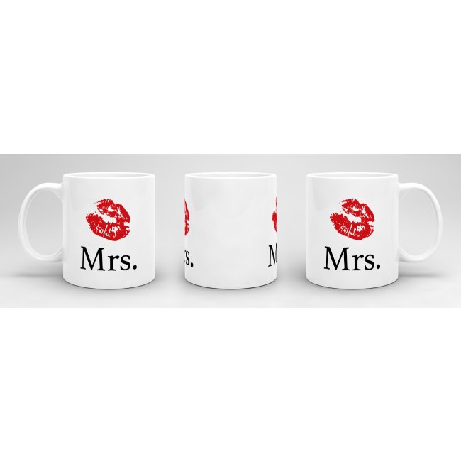 Tasse f&uuml;r Sie Mrs. mit Kussmund