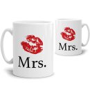 Tasse f&uuml;r Sie Mrs. mit Kussmund