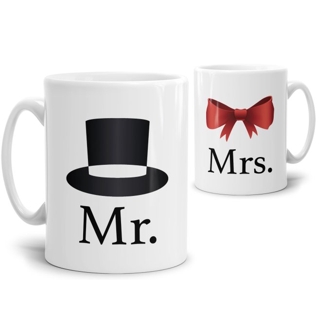 Tassen-Set Mr. und Mrs.