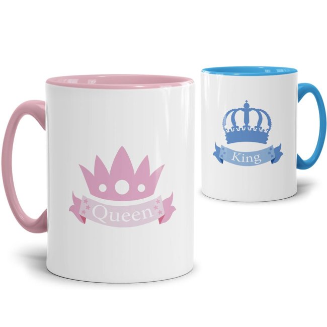 Tassenset King &amp; Queen mit Krone