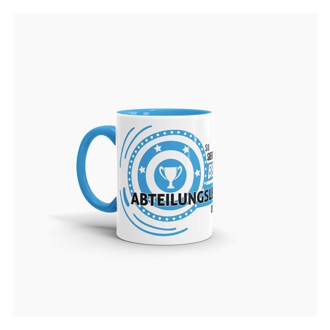 Berufe-Tasse - So sieht der beste Abteilungsleiter aus - Hellblau