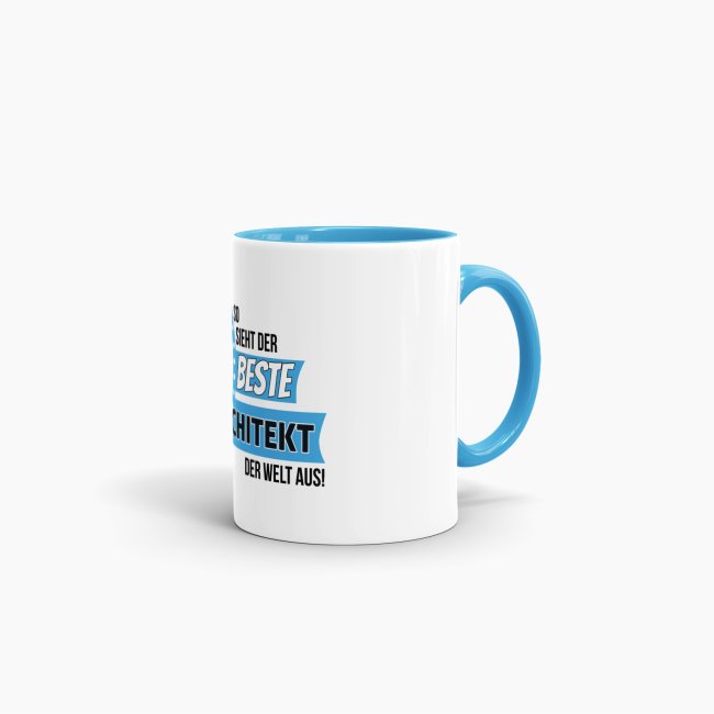 Berufe-Tasse - So sieht der beste Architekt aus - Hellblau