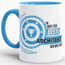 Berufe-Tasse - So sieht der beste Architekt aus - Hellblau