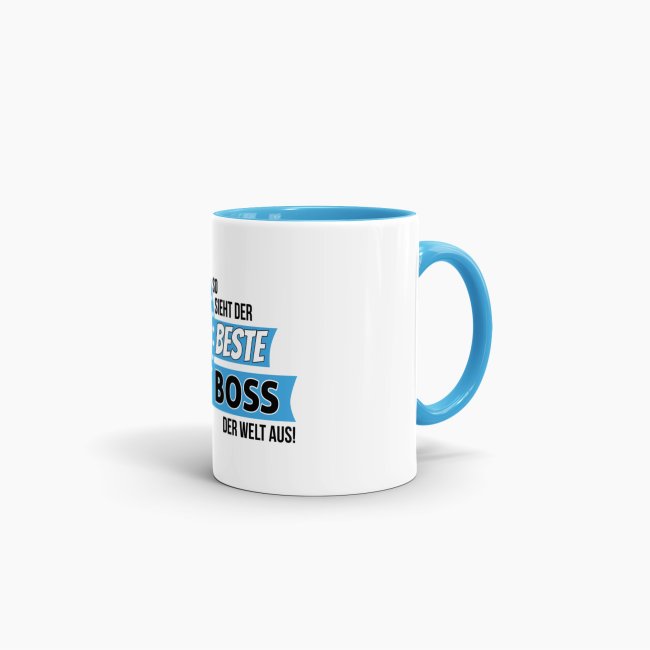 Berufe-Tasse - So sieht der beste Boss aus - Hellblau