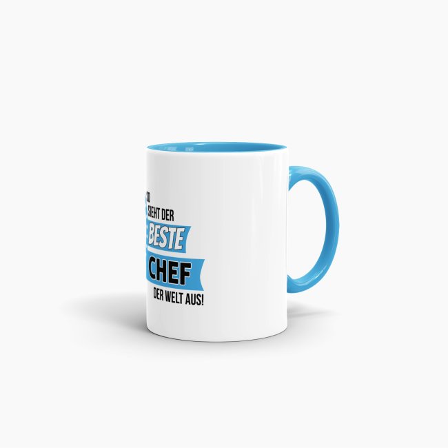 Berufe-Tasse - So sieht der beste Chef aus - Hellblau