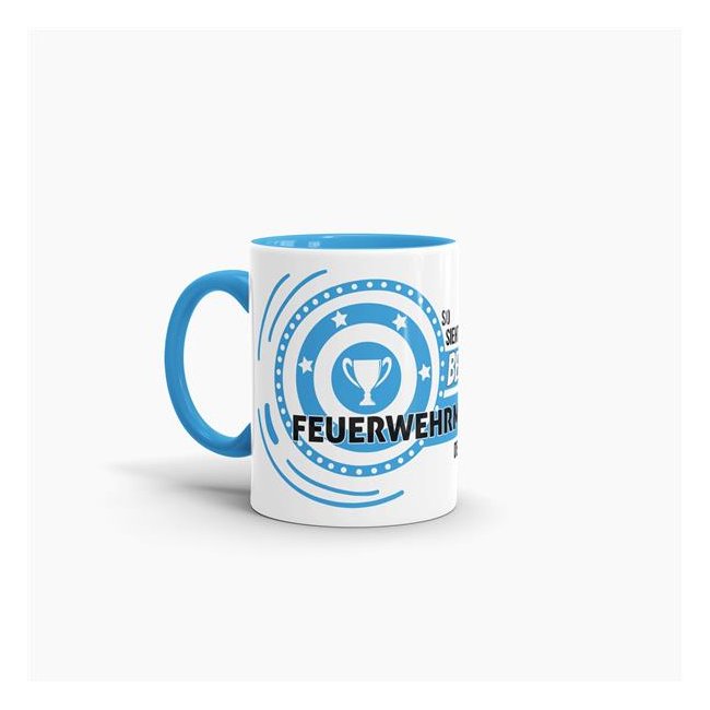 Berufe-Tasse - So sieht der beste Feuerwehrmann aus - Hellblau