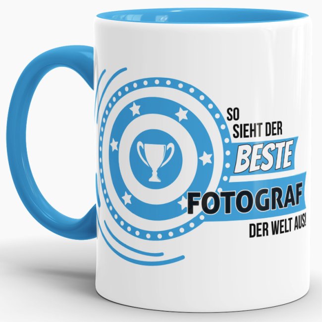 Berufe-Tasse - So sieht der beste Fotograf aus - Hellblau