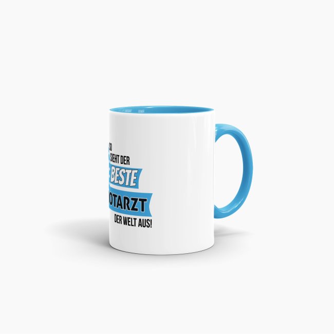 Berufe-Tasse - So sieht der beste Notarzt aus - Hellblau