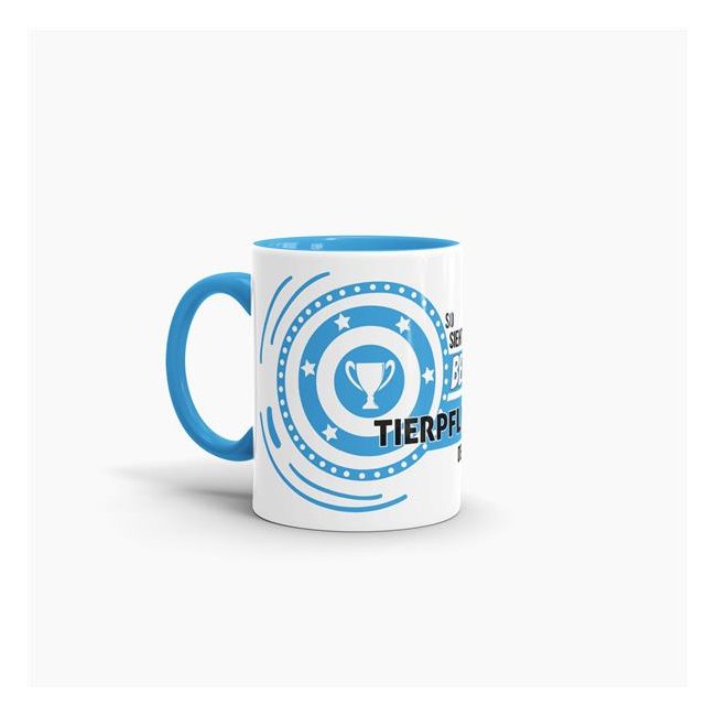 Berufe-Tasse - So sieht der beste Tierpfleger aus - Hellblau