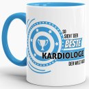 Berufe-Tasse - So sieht der beste Kardiologe aus - Hellblau