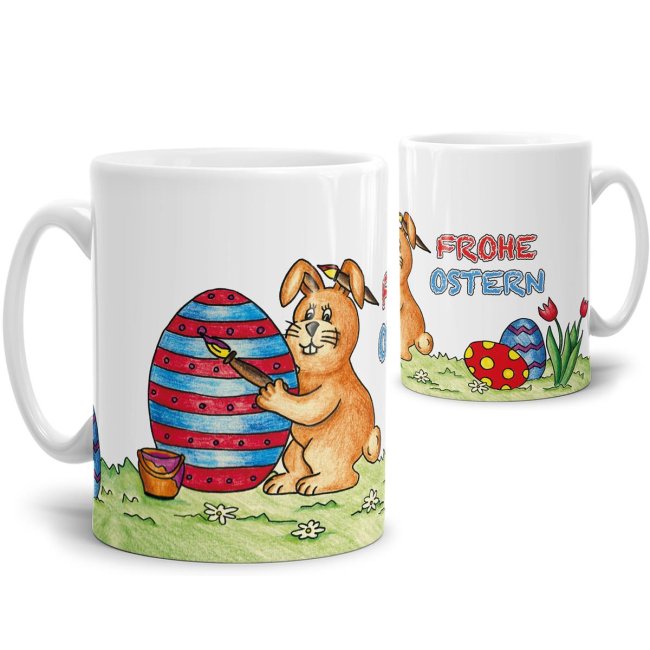 Tasse Frohe Ostern gemalt