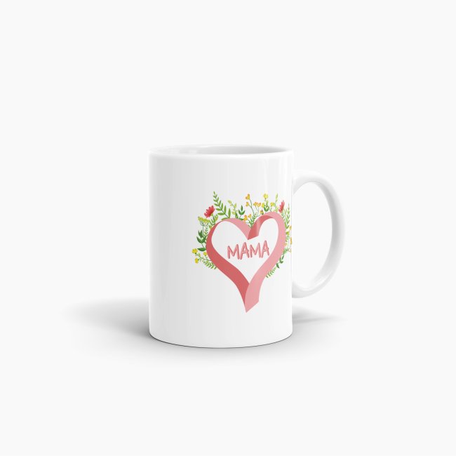 Tasse Mama Herz weiss