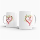 Tasse Mama Herz weiss