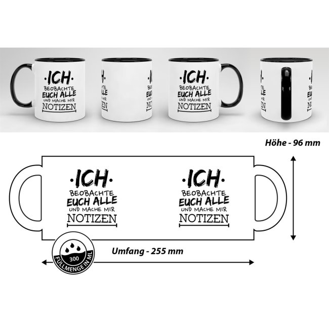 Tasse - Ich beobachte euch alle