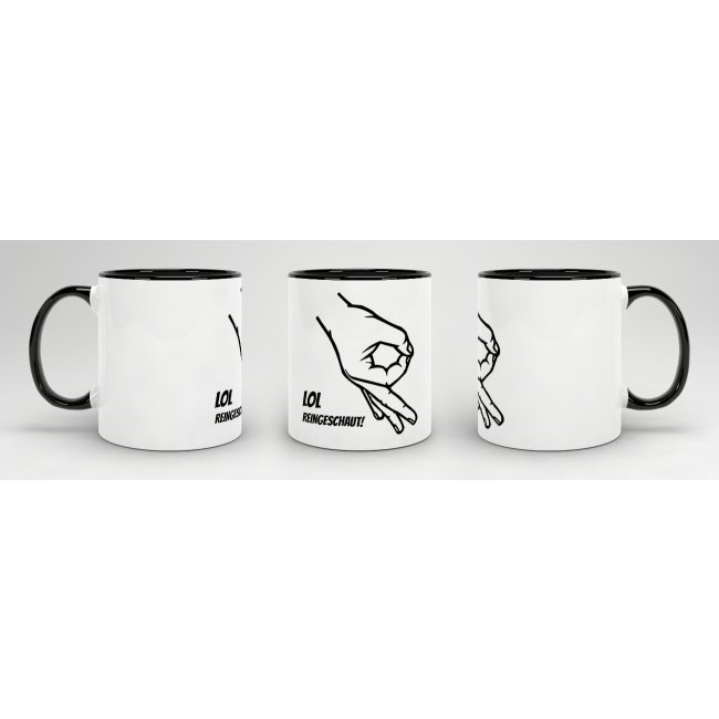 Tasse - LOL Reingeschaut - Schwarz