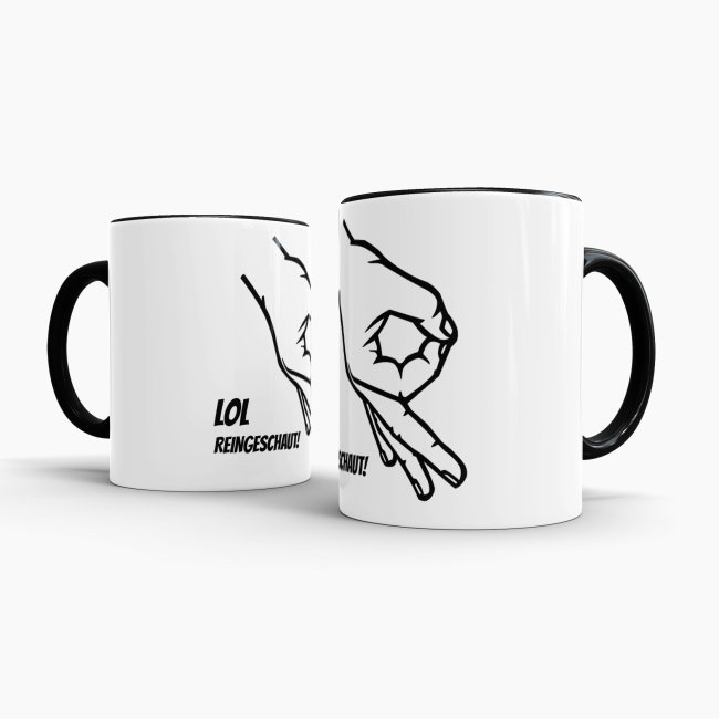 Tasse - LOL Reingeschaut - Schwarz