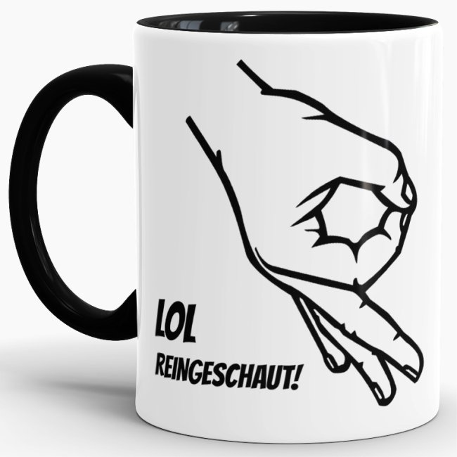 Tasse - LOL Reingeschaut - Schwarz