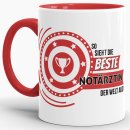 Berufe-Tasse - So sieht die beste Not&auml;rztin aus - Rot