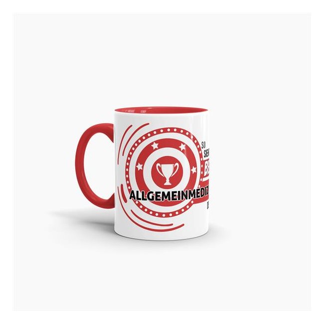 Berufe-Tasse - So sieht die beste Allgemeinmedizinerin aus - Rot