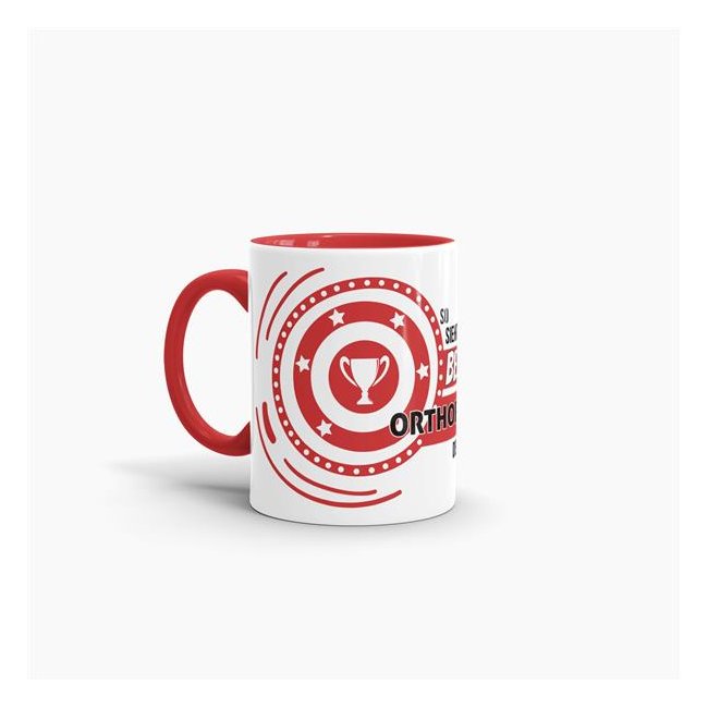 Berufe-Tasse - So sieht die beste Orthop&auml;din aus - Rot