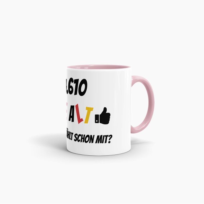 Tasse zum 40. Geburtstag - 14610 Tage alt - aber wer z&auml;hlt schon mit - Rosa