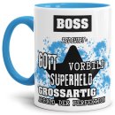 Berufe-Tasse - Bedeutung eines Bosses - Hellblau