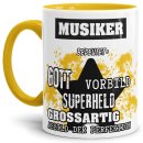 Berufe-Tasse - Bedeutung eines Musikers - Gelb