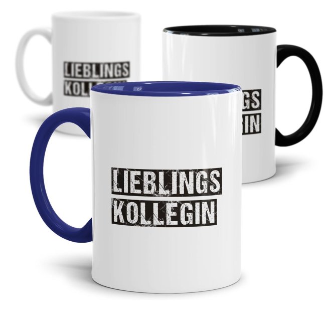 Tasse mit Spruch - Lieblingskollegin -verschiedene Farben-