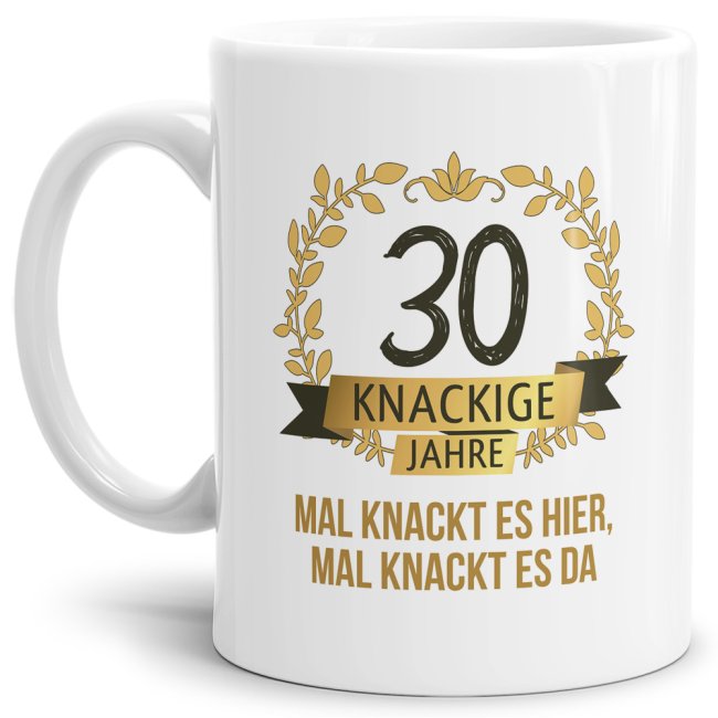 Geburtstagstasse mit Spruch - Knackige 30