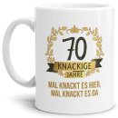 Geburtstagstasse mit Spruch - Knackige 70