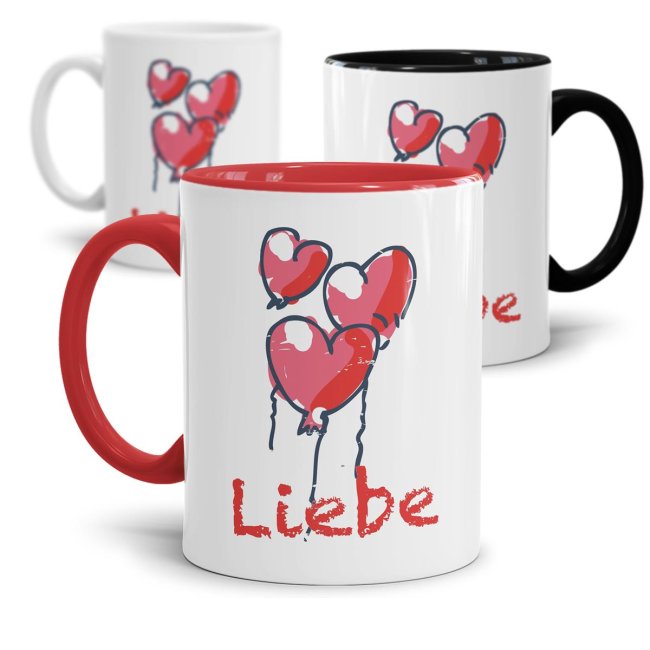 Tasse Herz-Ballons -verschiedene Farben-