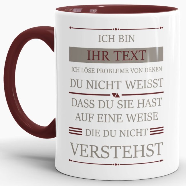 Berufe-Tasse - Ich l&ouml;se Probleme, die du nicht verstehst - verschiedene Berufe